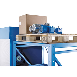 Schubfachregal - Schwerlast-Auszugregal, Anbaufeld, BxTxH 1290x1260x2500 mm, RAL 5012 lichtblau