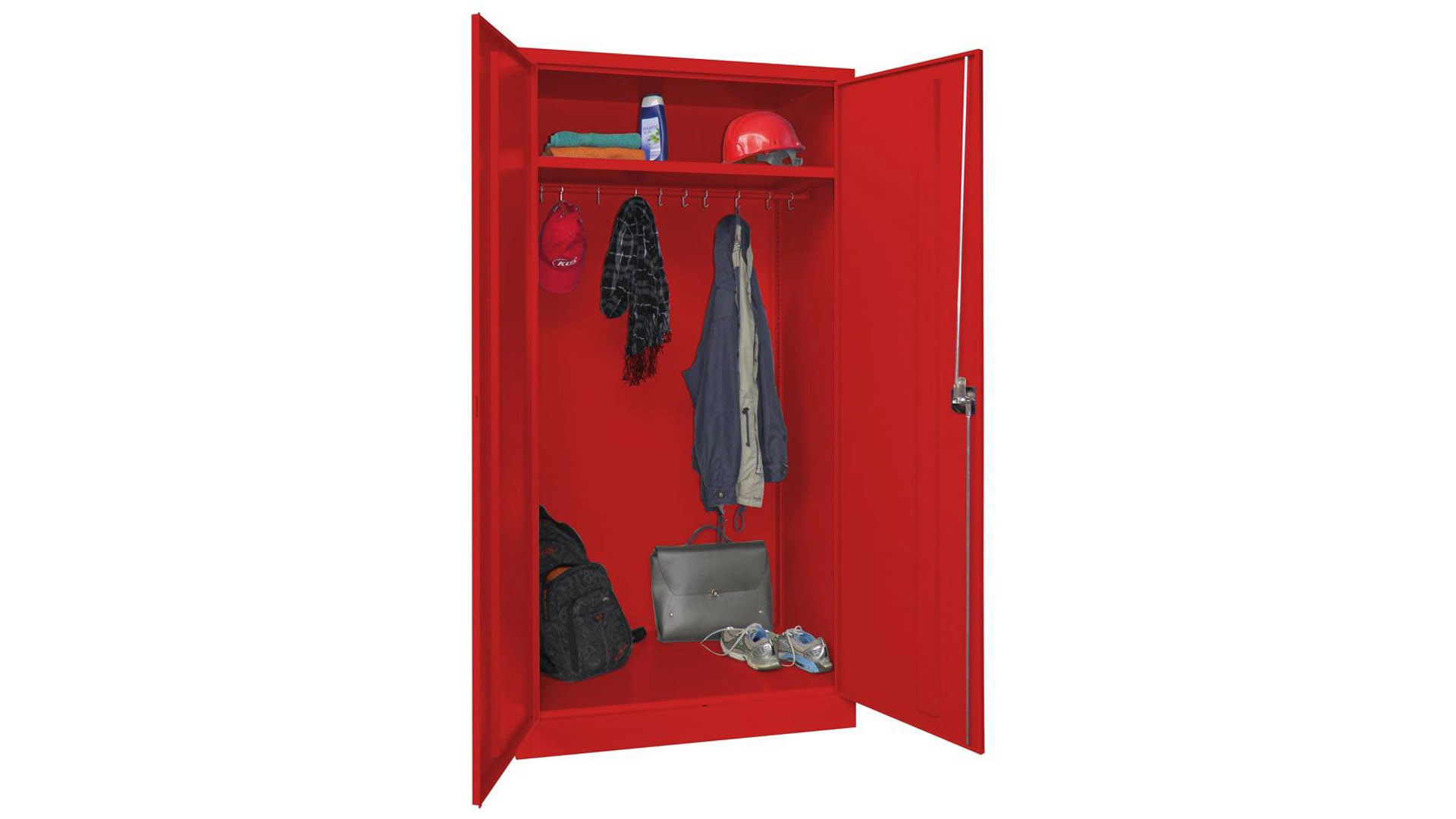 Spind - Garderobenschrank, Breite 100 cm, Höhe 195 cm, Tiefe 60 cm, 1 Abteil(e)