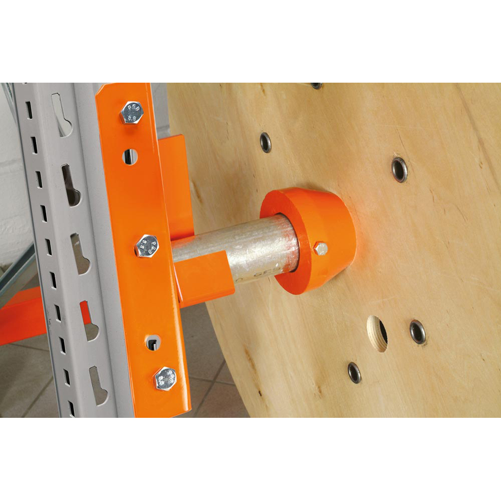 Wellenlager für Kabeltrommelregale, 1 Paar, inkl. Befestigungsmaterial