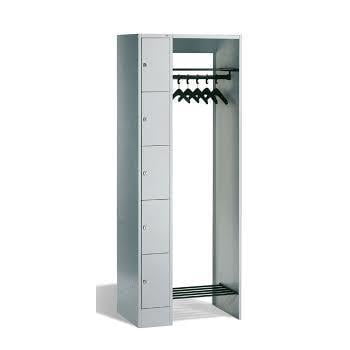 Garderobe, Garderobenanlage, Breite 74 cm, Höhe 195 cm, Tiefe 48 cm, 5 Fächer