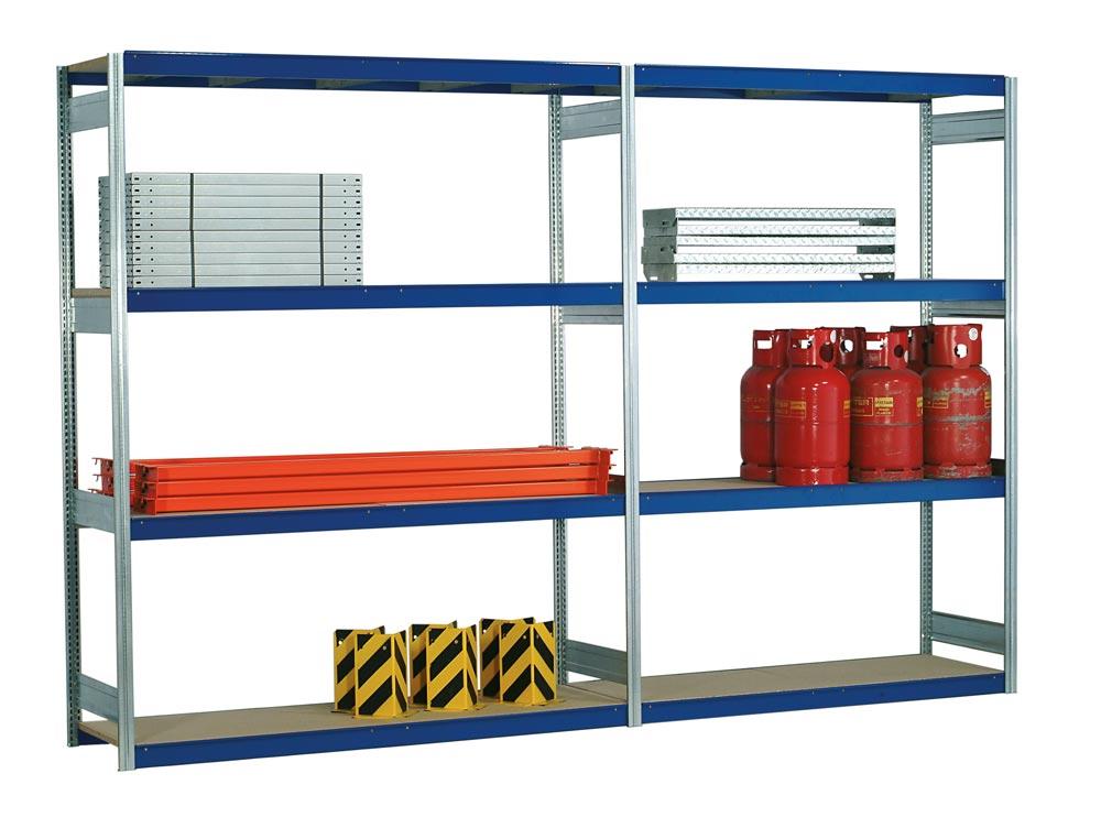 Weitspannregal EMMA - Breite: 175 cm - Tiefe: 60 cm - Höhe: 200 cm - 4 Böden - Grundfeld