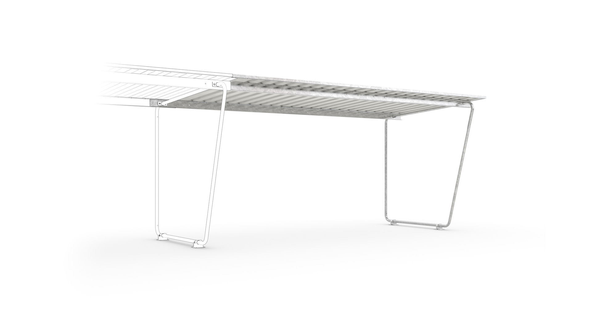 Fahrradunterstand, Überdachung, Anbaueinheit für Modell Siegen