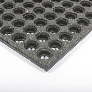 Arbeitplatzmatte im Stecksystem, BxT 900x900 mm, Nitrilgummi, R 13, Stärke 19 mm, schwarz