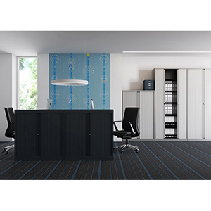 Rollladenschrank, BxTxH 800x430x1030 mm, 2 Böden, 2,5 OH, schwarz