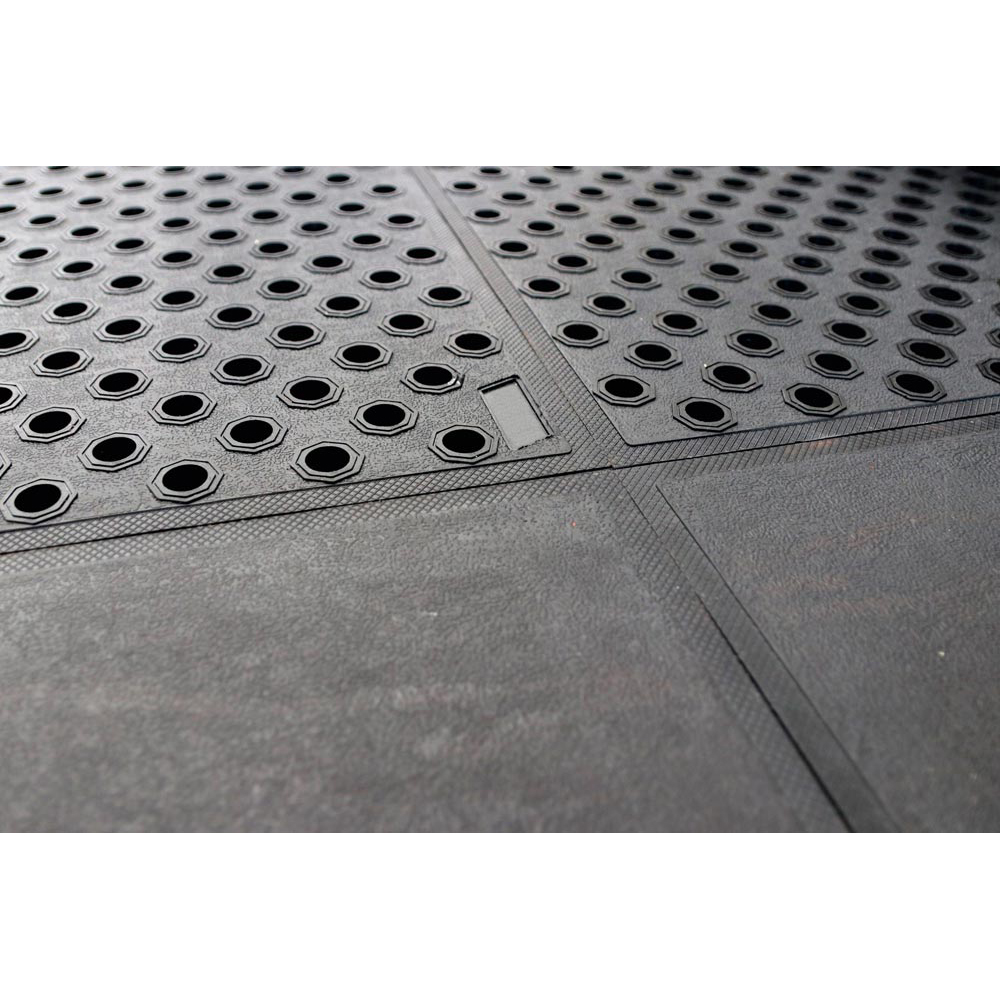 Anti-Ermüdungsfliese im Stecksystem, BxT 500x500 mm, geschl. Oberfl.,schwarz,