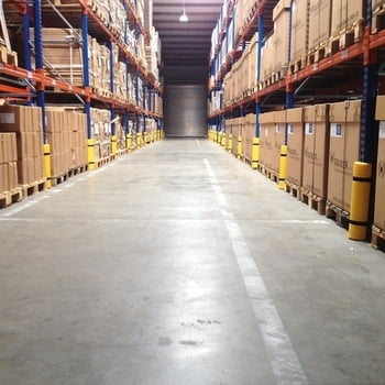 Regal-Anfahrschutz für Regalstützen von 60 - 85 mm, aus hochwertigem Polyethylen (MDPE), für Palettenregal, Kragarmregale, Lagerregale