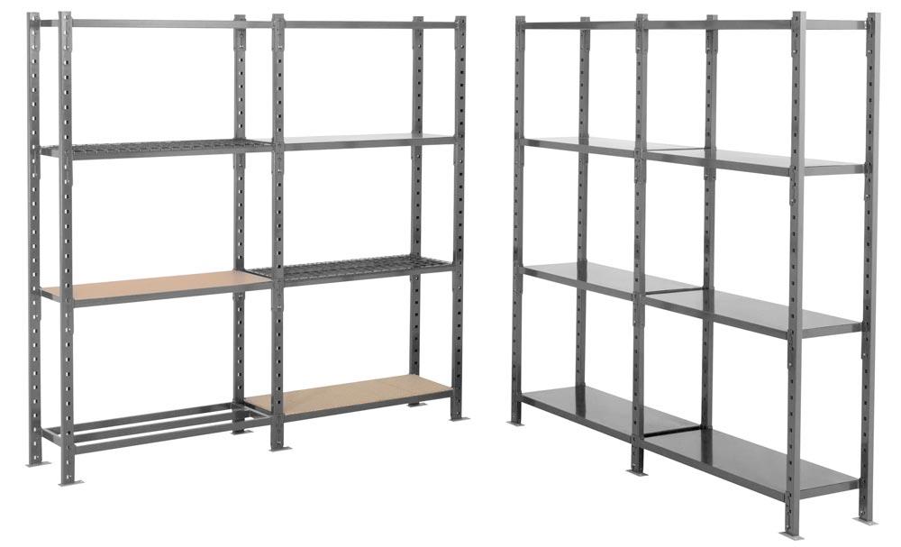 Vielzweck-Steckregal, Anbaufeld BxTxH 1010x1000x2000 mm, Fachlast 500 kg, 4 Ebenen Vollblechböden, Sützen und Böden RAL 7024 graphitgrau