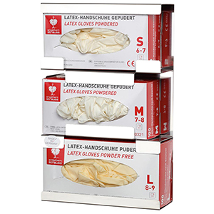 Edelstahl Halterung, 3-fach für Handschuhboxen, offen, 250x80x390 mm, inkl. Montagematerial