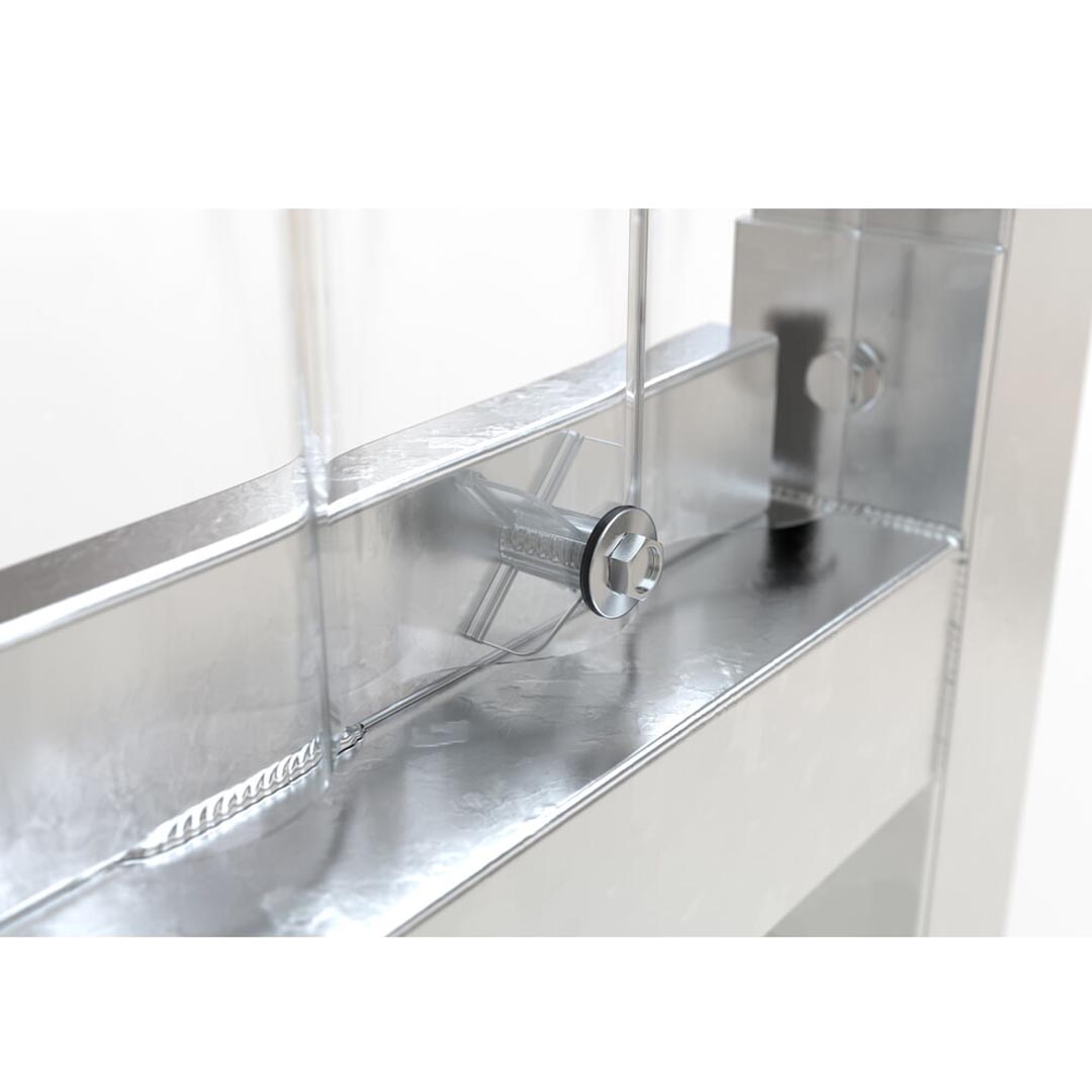 Raucherunterstand, Flachdach, für 2-3 Personen, feuerverzinkt, Stahl/PVC, 2.360 x 1.720 x 1.580 mm (HxBxT), Bausatz