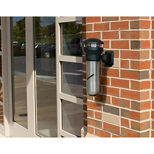 Wandaschenbecher, XXL Aschenbecher, Wandascher, mit Halterung, Edelstahloptik, Durchm.xH 300x460 mm, Kapazität 700 Zigaretten