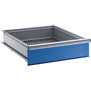 Schublade, Nutzgröße 918x459 mm, 54x27E, Fronthöhe 75 mm, Nutzhöhe 57,5 mm, RAL 7035, Traglast 200 kg