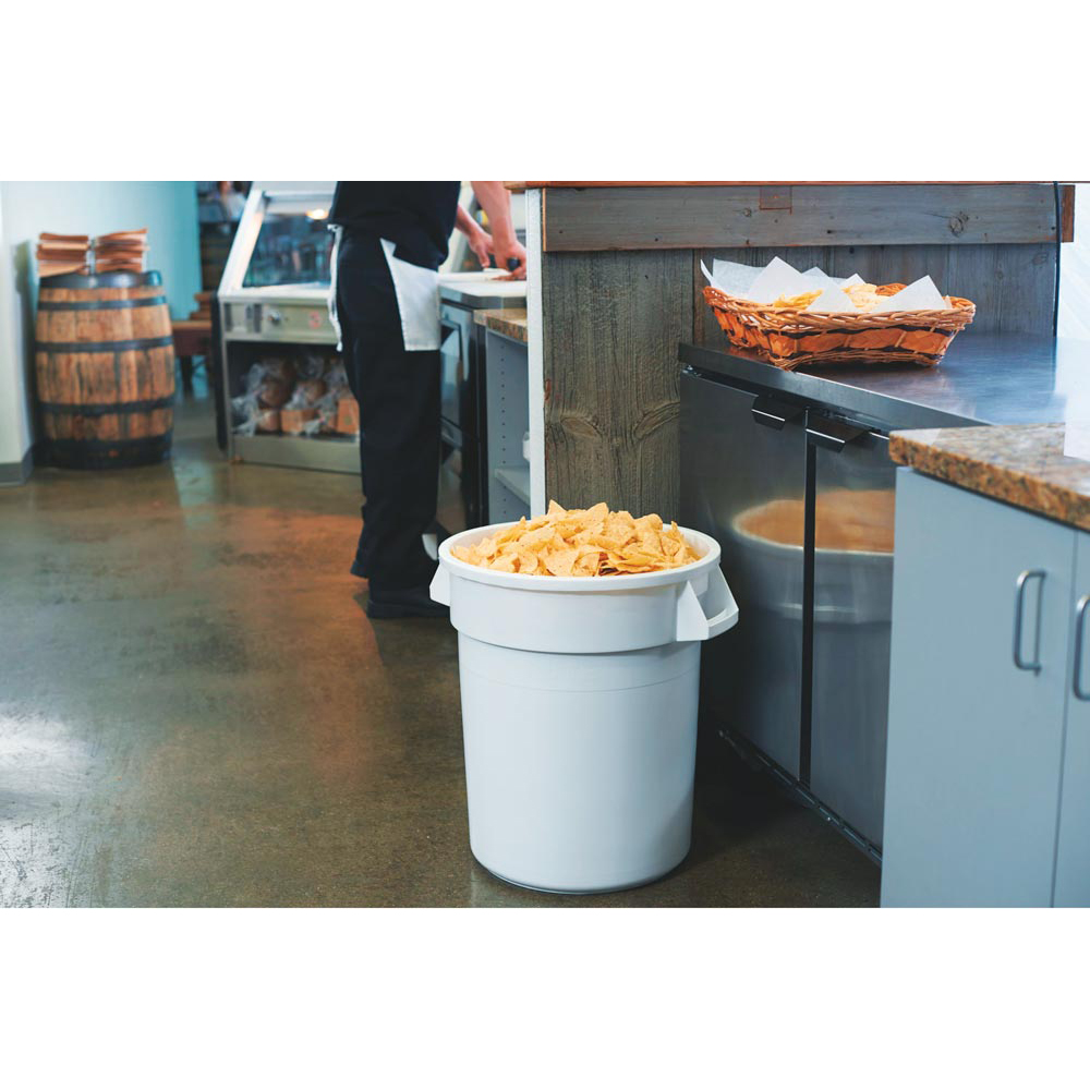 Kunststofftonne, PE, Vol. 166,5 l, Durchm.x Höhe 610x800 mm, weiß