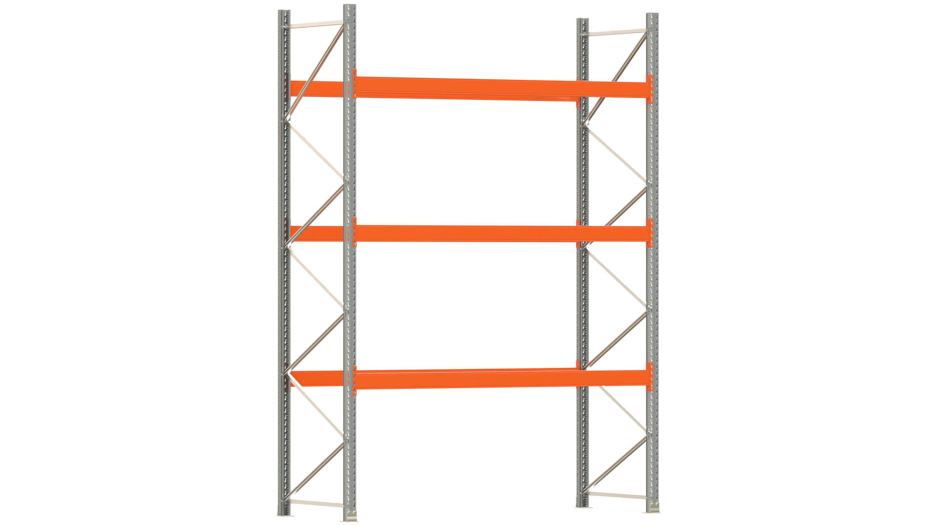 Palettenregal ARTUS - Breite 287 cm - Höhe 400 cm - Tiefe 110 cm - Fachlast 3000 kg - 12 Palettenstellplätze