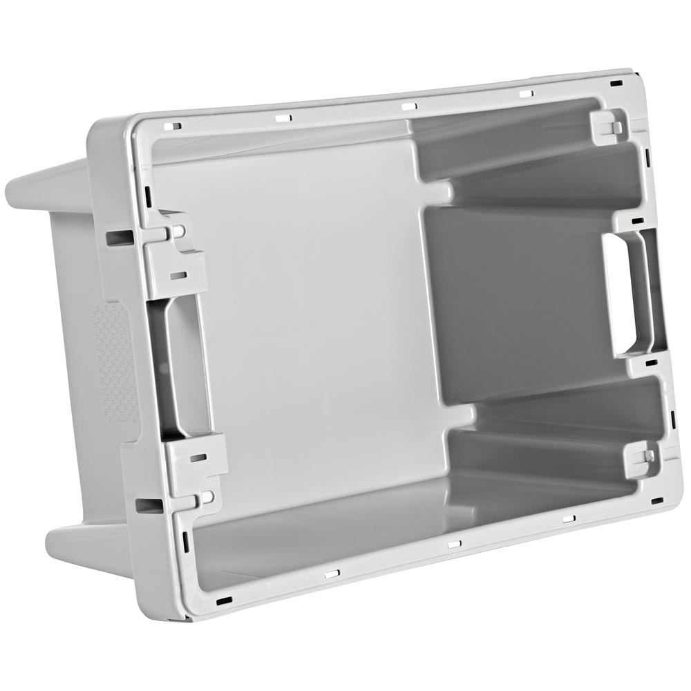 Drehstapelbehälter, o. Bodenlochung,  BxTxH 600x400x225 mm, grau, VE 2 Stück