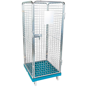 Rollbox mit Drahtgitterwänden