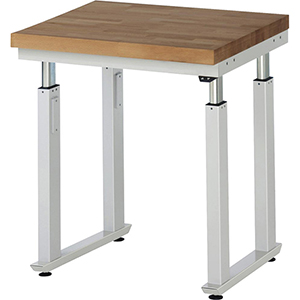 Elektrisch höhenverstellbarer Arbeitstisch, Breite 75 cm, Tiefe 70 cm, Höhe 114 cm,  Schublade(n), Platte: Buche-Riegel