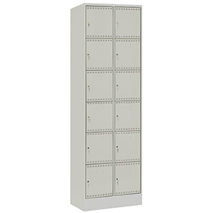 Akku-Ladeschrank, Fächerschrank, Breite 61 cm, Höhe 199,5 cm, Tiefe 58,2 cm, 12 Fächer