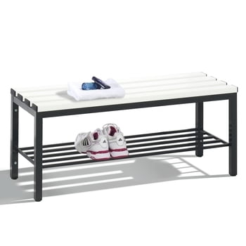 C+P Sitzbank für Umkleide und Garderobe in Verein oder Schule, Breite 100 cm, Höhe 42 cm, Tiefe 35,3 cm
