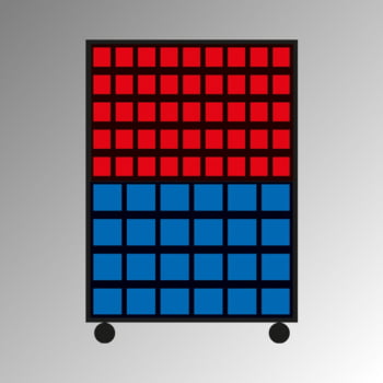 Lagerregal - Rollwagen mit Sichtlagerkästen