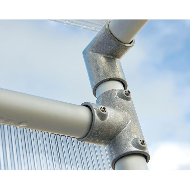 Fahrradüberdachung Classic, Alurohr D 50mm, Dach aus Polycarbonat, zum Einbetonieren