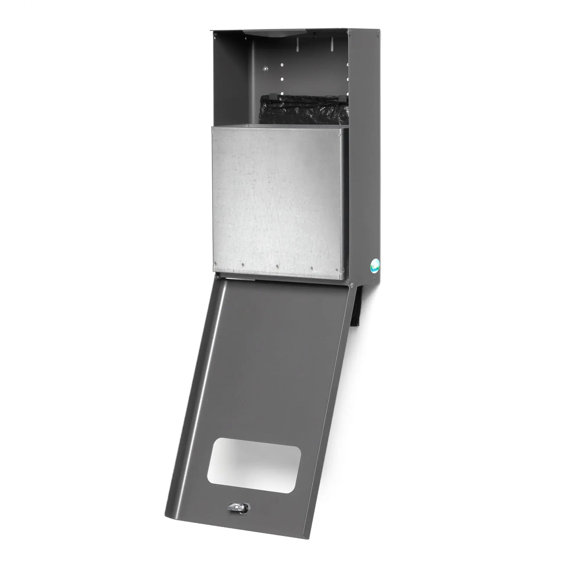 Hundetoilette - Beutelspender - Wand- oder Pfostenbefestigung - 430 x 265 x 148 mm (HxBxT) - Eisenglimmer