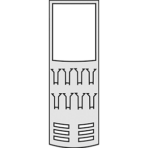 Infosäule, zweiseitig nutzbar, zur Aufnahme von DIN A4 bis DIN A1  Wechelrahmen/Prospekthaltern, BxTxH 770x330x1850 mm, alusilber