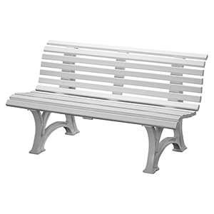 Parkbank aus Kunststoff - Breite: 150 cm - Farbe: weiss