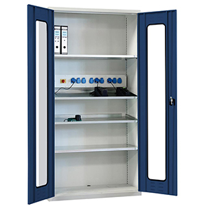 Akku Ladeschrank, Breite 100 cm, Höhe 200 cm, Tiefe 49 cm