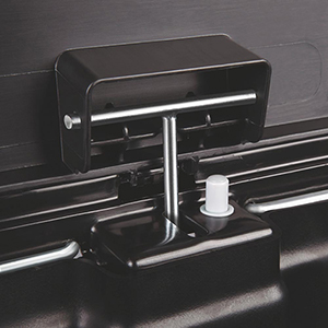 Tretmülleimer, Kunststoff, Volumen 68 l, BxTxH 500x310x800 mm, Pedal an breiter Seite, schwarz