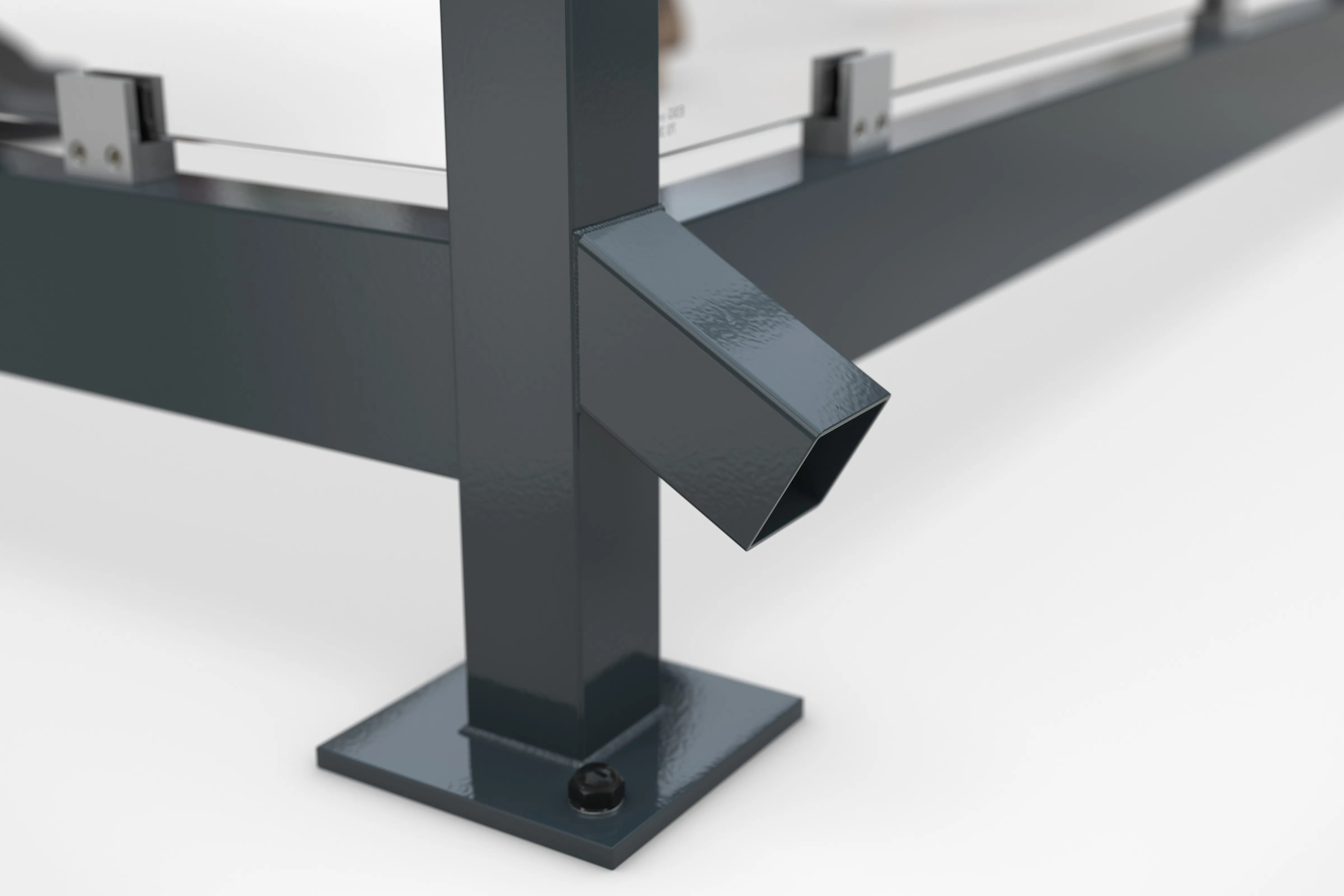 Raucherunterstand, BxTxH 2165x2165x2510, RAL 7016 – Anthrazitgrau, fertig montiert