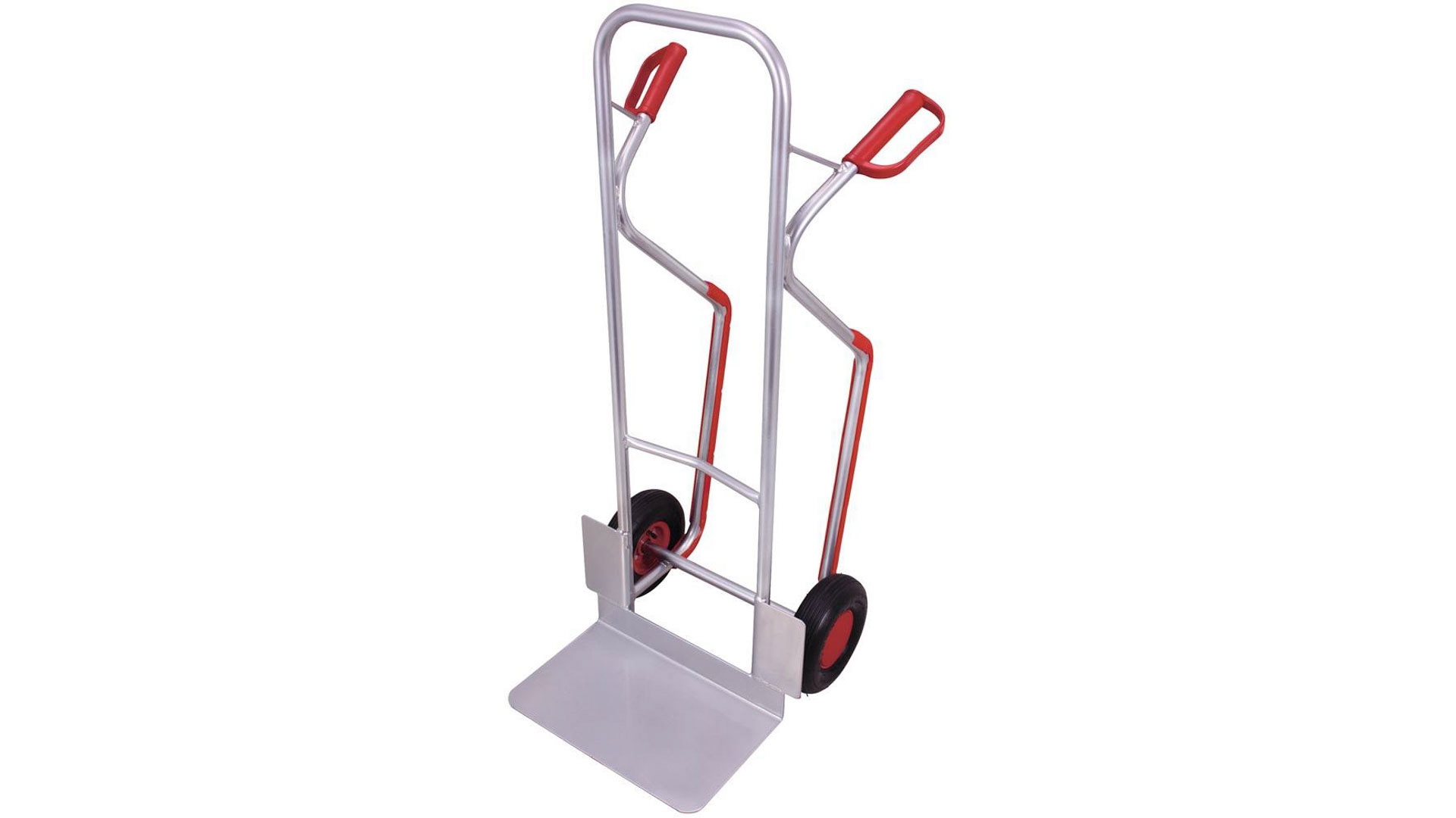 Sackkarre, Alu-Karre - Schaufel 480 x 300 mm - Traglast 200 kg - Luftbereifung - Gleitkufen