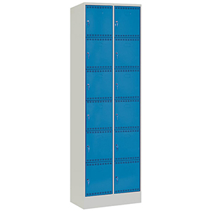 Akku-Ladeschrank, Fächerschrank, Breite 61 cm, Höhe 199,5 cm, Tiefe 58,2 cm, 12 Fächer